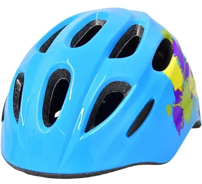 Productafbeelding van ON BIKE Helm S, blauwe kinderfietshelm, maat S, 52-56 cm, 210 g, lichtgewicht, met verstelbaar hoofdsysteem en grote ventilatieopeningen