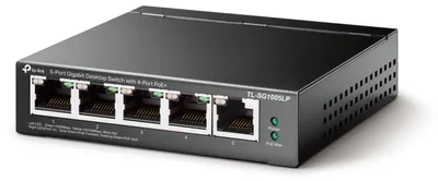 Produktbild von TP-Link TL-SG1005LP - V1 - Switch - unmanaged - 5 x 10/100/1000 (4 PoE+) - Desktop, wandmontierbar - PoE+ (40 W)