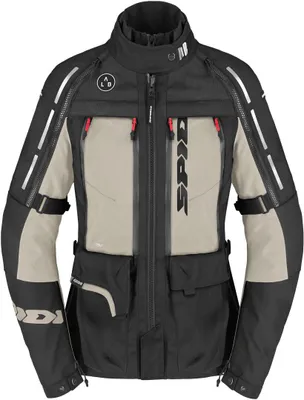 Immagine prodotto di Giacca da moto da donna Spidi 4 Season V3, impermeabile, realizzata in tessuto, colore grigio/beige, taglia L