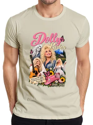 Produktbild von Dolly Parton Country Legende Sängerin 1946 2026 Rainbow Nashville Herren T-Shirt, Natur, M