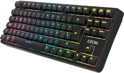 Obrázok produktu pre Krom NXKROMKERNELPROSP, Káblový a bezdrôtový, USB + RF Wireless + Bluetooth, Mechanický spínač kláves, QWERTY, RGB LED, Čierna, Biela