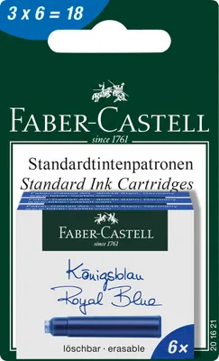 Obrázek produktu pro FABER-CASTELL Tintenpatronen blau 3 Schachteln BK