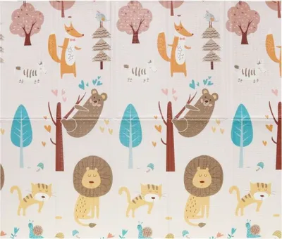 Image de Tapis d'aventure XXL | le tapis d'animaux en mousse double face pour enfants (180x200 cm)