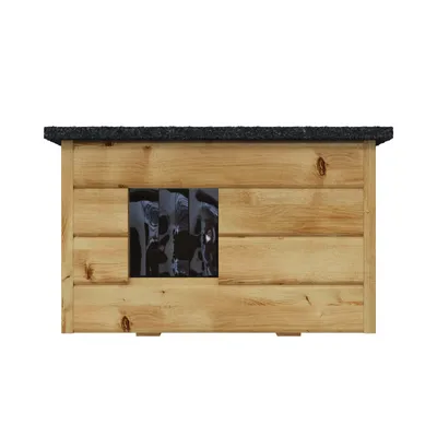 Obrázok produktu pre Psia búda Odolná voči poveternostným vplyvom Psia jaskyňa Odolná voči zime Zateplené drevo 57x44 cm 10335