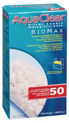 Productafbeelding van Biomax filtermateriaal voor AquaClear Powerfilter 50, wit
