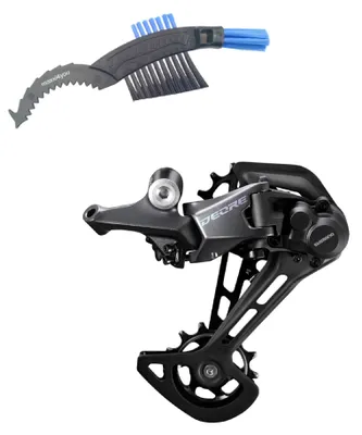 Zdjęcie produktu dla Przerzutka Shimano Deore RD-M6100-SGS 12-rzędowa wraz z szczotką do łańcucha rowerowego maxxi4you
