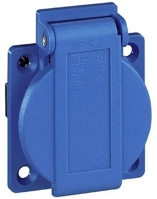Productafbeelding van WALTHER 10003 stopcontact met klapdeksel