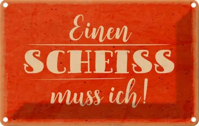 Produktbild von vianmo Blechschild 20x30 cm einen Scheiss muss ich Dekoration Spruch Zitat