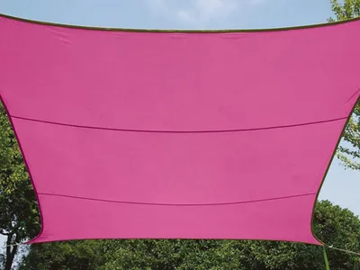 Produktbild von Perel Rechteckiges Sonnensegel 4 × 3 m für Garten und Terrasse, wasserabweisendes atmungsaktives