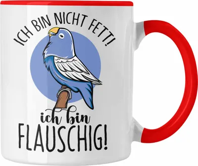 Produktbild von Trendation - Lustige Papagei-Tasse Geschenk für Papagei-Besitzer (Rot)