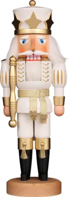 Produktbild von Prinz weiß/gold lasiert (39cm) Nussknacker von Christian Ulbricht