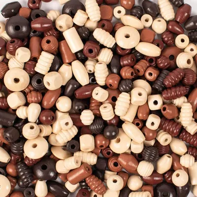 Produktbild von Playbox Holzperlen 1 kg naturfarben
