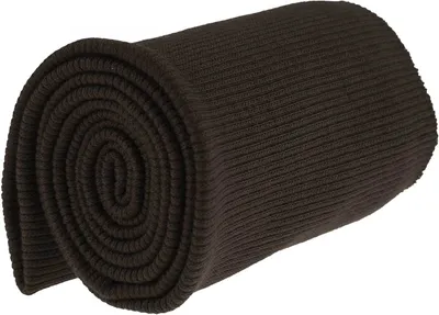 Produktbild von 15x70cm Bündchen Strickbündchen Bündchenstoff 6% Elasthan Bündchenstoff gerippt, Farbe:schokobraun