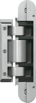Immagine prodotto di Cerniera per porte in vetro TEG 310 2D 60 in acciaio inox spazzolato opaco 60 kg nascosta vetro temperato di sicurezza 8/10 mm