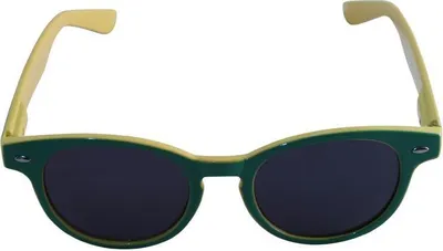 Produktbild von 80er Retro Sonnenbrille zweifarbig - grün & gelb