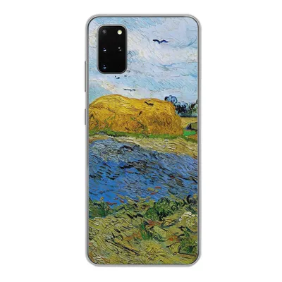 Produktbild von MuchoWow® Handyhülle Schutzhülle Hülle für Samsung Galaxy S20 Plus Heuballen unter einem regnerischen Himmel - Vincent van Gogh Silikon Softcase Handy Hülle - Hartschale