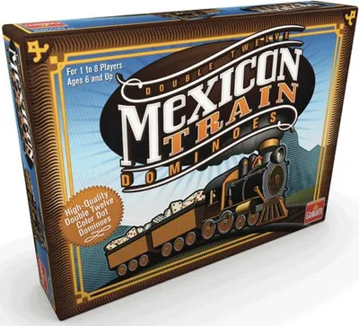 Zdjęcie produktu dla Dominoes Mexican Train Goliath, Gra Towarzyska, 1-8 Graczy, Wiek 3+, Kolorowa Wariacja Strategiczna