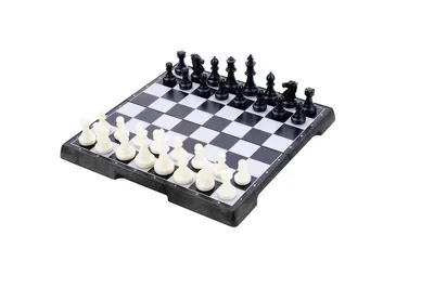 Produktbild von Reiseschach magnetisch faltbar 16x16 cm weiß/schwarz