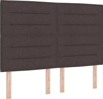 Obrázek produktu pro vidaXL Skříňová postel s matrací tmavě hnědá 140 x 200 cm látka