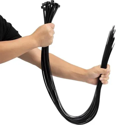 Obrázek produktu pro Černé stahovací pásky 1200 mm, 9 mm, odolné proti UV záření