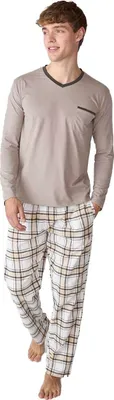 Immagine prodotto di J&J Brothers JJB18 Pigiama da uomo con maniche lunghe in cotone