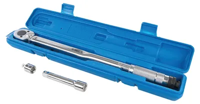 Drehmomentschlüssel 28–210 Nm, 1/2" Antrieb, inkl. Zubehör