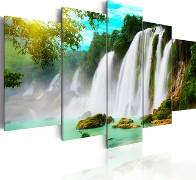 Produktbild von Modernes Wandbild 030212- 84 (100x50) - 5 Teilig Bilder Fotografie auf Vlies Leinwand Foto Bild Dekoration Wand Bilder Kunstdruck Natur