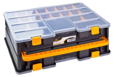 Sortimentskoffer Koffer Werkzeugkoffer Sortiment Kleinteilemagazin Ordnung 910324 Sortimentskasten Sortierkasten Kleinteile Aufbewahrung Zweiseitiger Organizer Schraubenbox Sortierkoffer 44x32 160 910324 15048 8010693020300