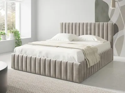 Produktbild von MIRJAN24 Polsterbett Lewezo, Doppelbett mit Bettkasten, Ehebett, Lattenrost (Farbe: Fresh 01, Größe: 160x200 cm)