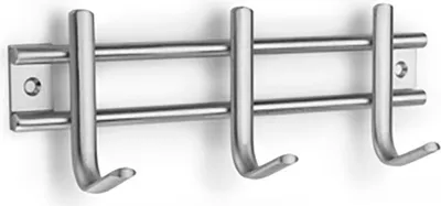 Image de Porte-manteaux Inox 3 Crochets Acier Inoxydable, 3 Crochets, Fixation Murale - Inofix