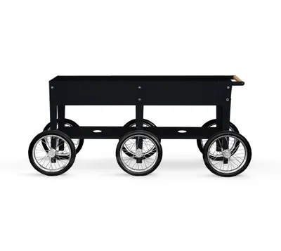 Produktbild von Herstera Garden Metall Hochbeet Wheels Schwarz 186x50x80 cm