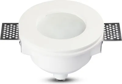 Zdjęcie produktu dla Reflektor LED V-TAC - oprawa wpuszczana - szkło matowe GU10 - IP20 - biały
