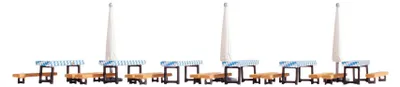 Biergarten-Accessoires Landschaftsmodellbau H0