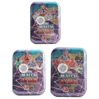Produktbild von Match Attax - SAISON 15/16 - ALLE 3 Mini-Tin Boxen (Alle 3 verschiedenen Designs und limitierten Karten)