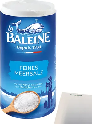 Produktbild von La Baleine Meersalz fein Streuer (500g Packung) + usy Block