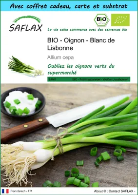 Image de SAFLAX Ensemble-cadeau -- Oignon - Blanc de Lisbonne - 150 graines - Allium