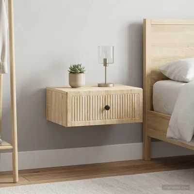 Image de vidaXL Table de chevet, lot de 2, chêne Sonoma, 49 x 34,5 x 20 cm, bois d'ingénierie