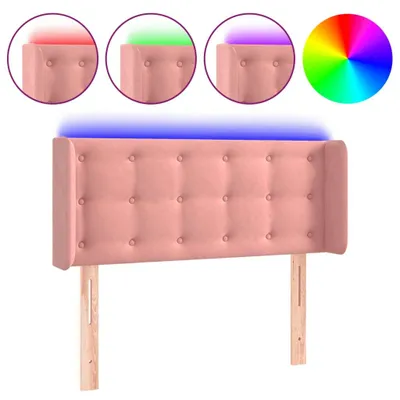 Produktbild von vidaXL LED Kopfteil Rosa 83x16x78/88 cm Samt