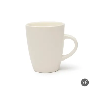 Produktbild von Excelsa Set Von 6 mug Fashion White Keramik 40 cl Weiß