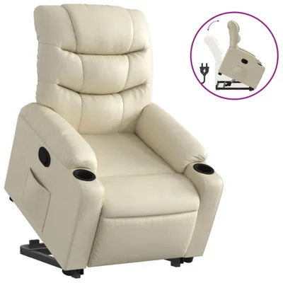 Produktbild von vidaXL Relaxsessel mit Aufstehhilfe Creme Kunstleder