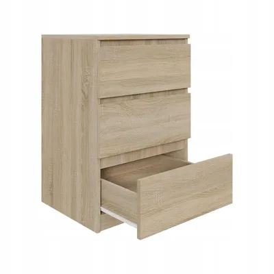 Produktbild von Kommode AVEN 50cm, Schrank 3 Schubladen, Sonoma-Eiche, Wohnzimmer, Schlafzimmer