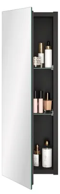 Spiegelschrank mit LED, Aluminium, Anti-Beschlag, dimmbar, 10x28 cm
