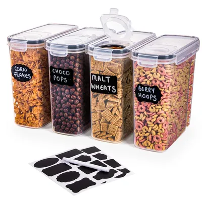 Obrázok produktu pre Omgoods – Dávkovač na cereálie – 2,5 litra – Bez BPA – Vhodný na cereálie a cestoviny