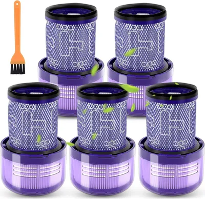 Produktbild von 5 Stück HEPA Filter für Dyson V12 Detect Slim Absolute,Zubehö Ersatzfilter V12 Waschbar Ersatzteile Zubehör für Dyson Staubsauger V12 Filter 971517-01