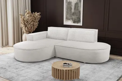 Zdjęcie produktu dla Sofa MODENA Studio Soft, tkanina Velo/Mavel, Ecru Lewostronny