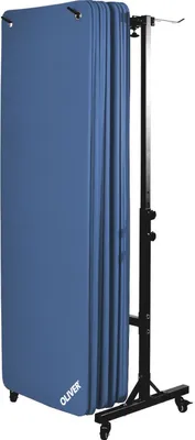 Produktbild von 10x Oliver Gymnastikmatte m. Ösen u. Transportwagen 180 x 60 x 1.5 cm - blau
