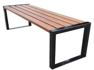 Immagine prodotto di Casa Padrino panca da giardino marrone / nero 150 x 47 x h. 45 cm - Panca moderna senza schienale