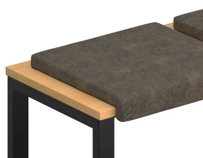 Image de vidaXL Coussins de banquette, 4 pièces, similicuir, gris foncé, profondeur 35 cm