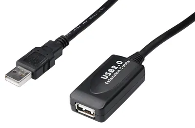Produktbild von DIGITUS USB 2.0 Verlängerungskabel Typ A -A St/Bu 15m sw