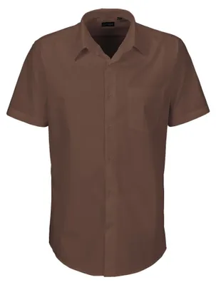 Produktbild von Herren Hemd halbarm mittelbraun Gr. 49/50 : 50 : mittelbraun : 60% Baumwolle 40% Polyester